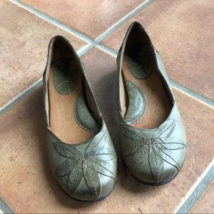 Olive Green Ballerina Flats
